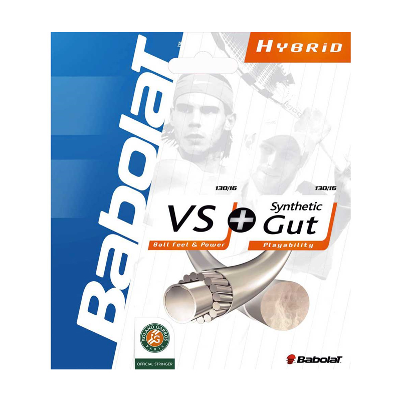 Струна для теннисной ракетки Babolat HYBRID VS / SYNTHETIC GUT